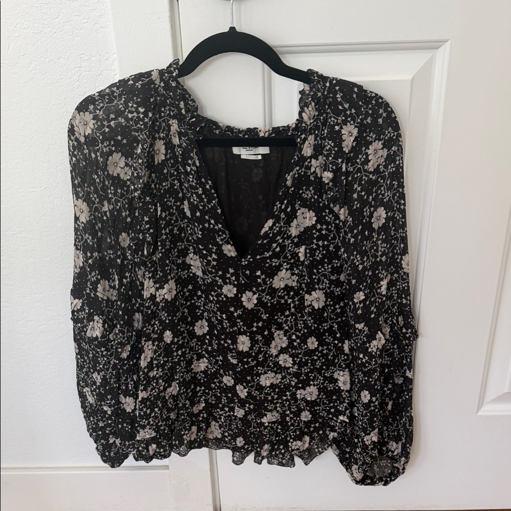 Isabel Etoile Marant - Floral Black and White Women's Blouse
